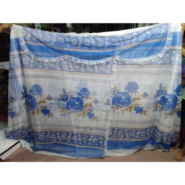 KELAMBU KOTAK MOTIF BUNGA UK 180X200X180CM