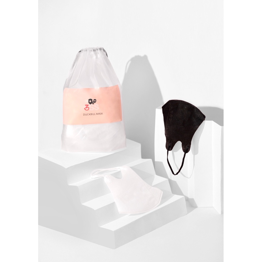 Duckbill C-care &amp; Duckbill 3SS Warna 4 Ply Isi 50 Pcs + Pouch