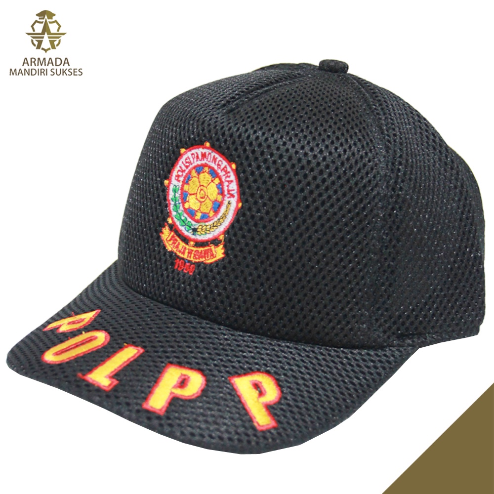 Topi Jaring Pol PP Logo - Topi Pol PP Logo Mesh