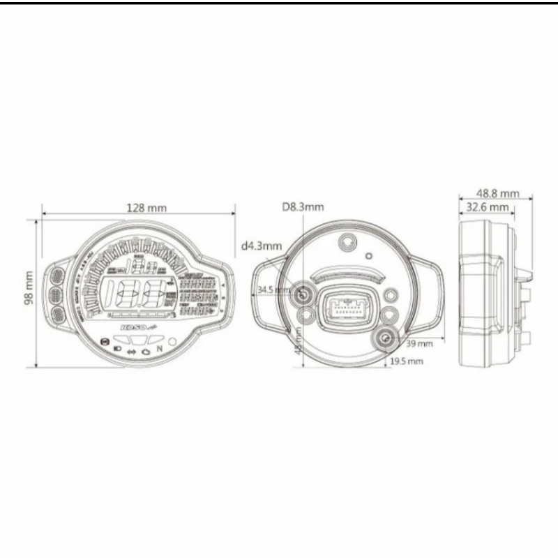 speedometer koso universal lcd MS01