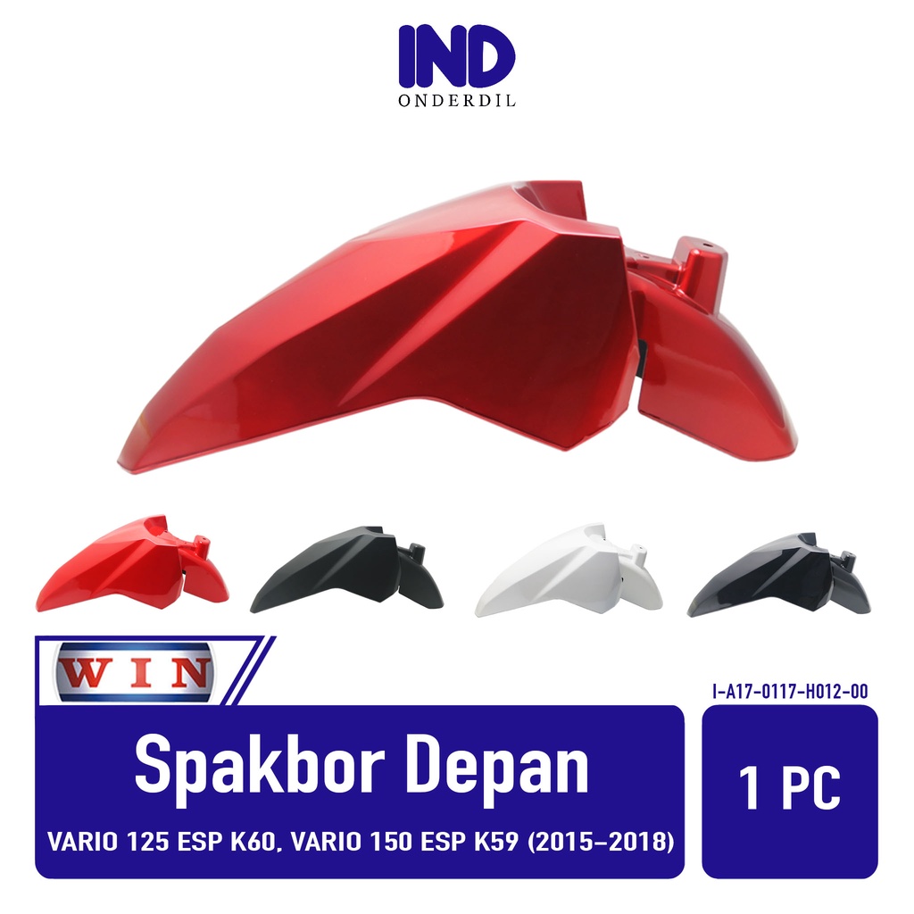 Spakbor-Spakboard-Slebor-Spak Bor-Board-Cecepet Depan-Front Vario 125-150 Esp LED New K60-K69 2015-2018 Merah-Maroon-Hitam-Doff-Dop-Putih