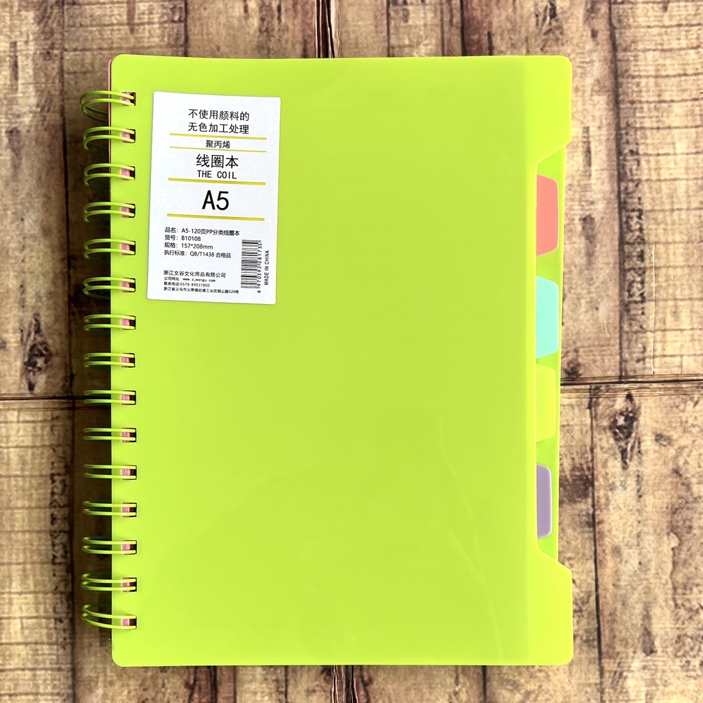 Notepad - Notebook Spiral 4 Warna A5 B10108 B5 Wengu B10107 Pastel - Buku Spiral Kancing A5 B5 Fancy