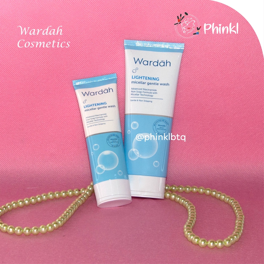 `ღ´ PHINKL `ღ´ ᘺᗩᖇᕲᗩᕼ Wardah lightening micellar gentle  wash biru pembersih wajah mencerahkan