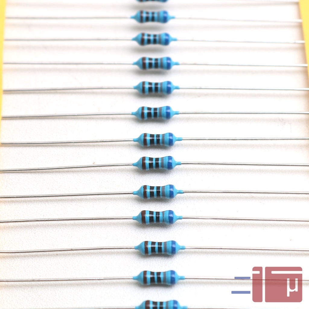 x10 Resistor 680R 680 Ohm 1/4W Metal Film 1% Taiwan Kaki Tembaga