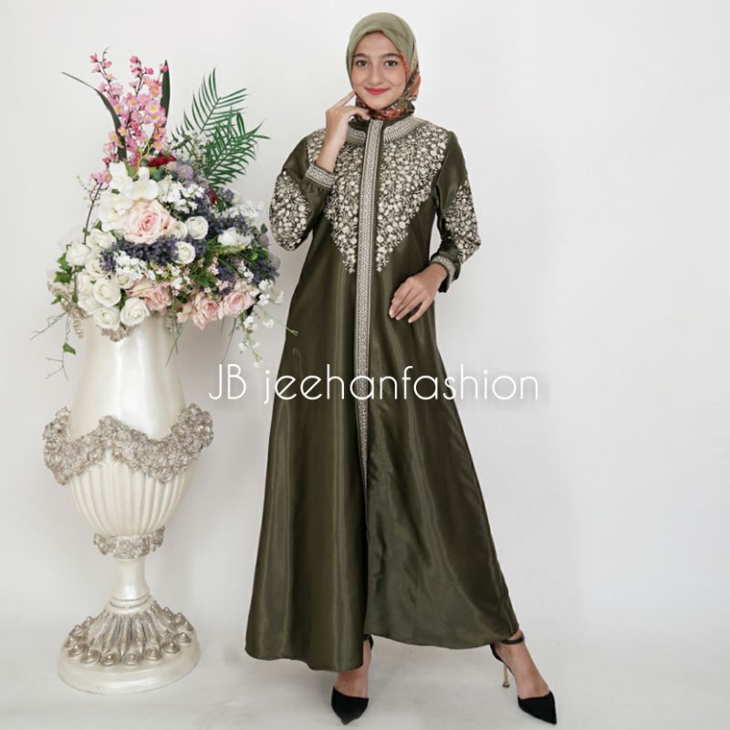 GAMIS SATIN KRISTAL CLEOPATRA / GAMIS SATIN BORDIR / GAMIS LEBARAN / GAMIS VIRAL / GAMIS TERBARU / GAMIS PREMIUM