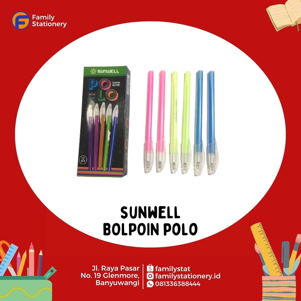 

Pulpen Sunwell BP-04 Polo 0.7mm Hitam 1Pack