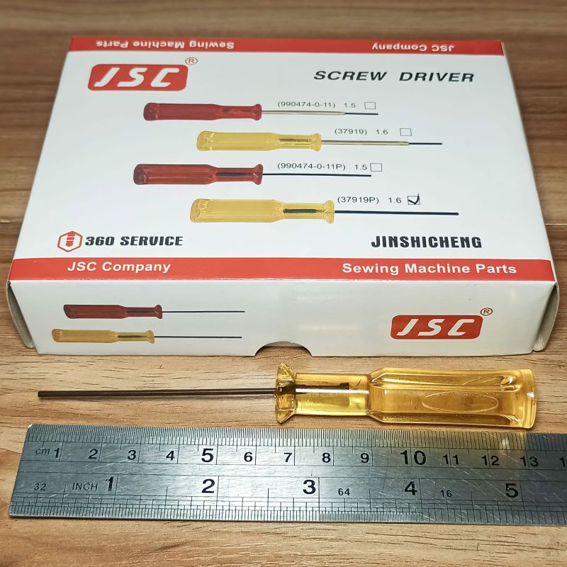 Obeng / screwdriver Jarum Obras- Kamkut Bulat 1,6mm Kuning