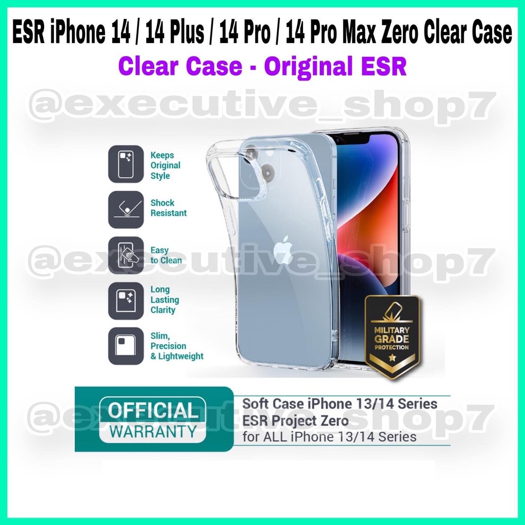 ESR iPhone 14 / 14 Plus / 14 Pro / 14 Pro Max Zero Clear Case - Original ESR - 501497 / 501496 / 501495 / 501494