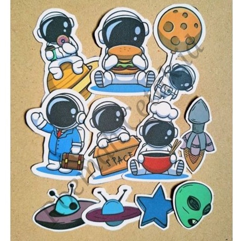 

Sticker Cutting (LUAR ANGKASA SERIES ) ALIEN ASTRONOT STICKER TUMBLR AESTHETIC