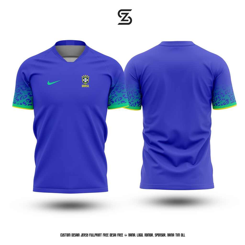 JERSY PIALA DUNIA 2022 BRASIL CUSTOM NAMA