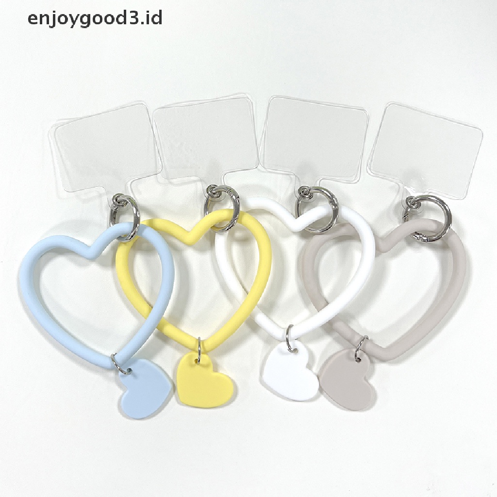 Gantungan Kunci Bentuk Hati Bahan Silikon Anti Hilang
