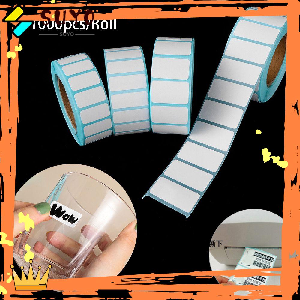 Suyo 1000pcs / Roll Stiker Thermal Motif Print Untuk Label Harga Supermarket