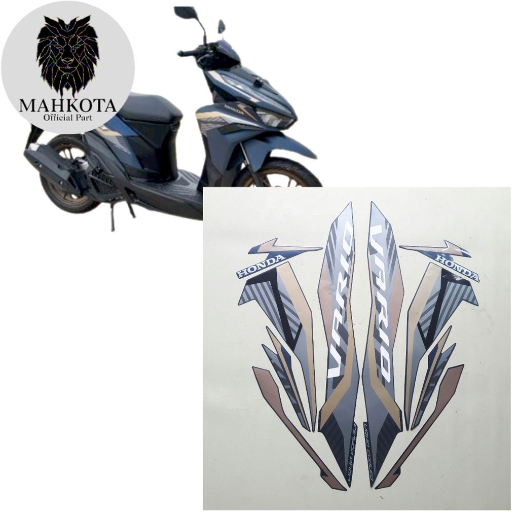 Striping Stiker Polet Sepeda Motor List Honda Vario 125 2022 Cbs-Iss Biru Doff stiker list body