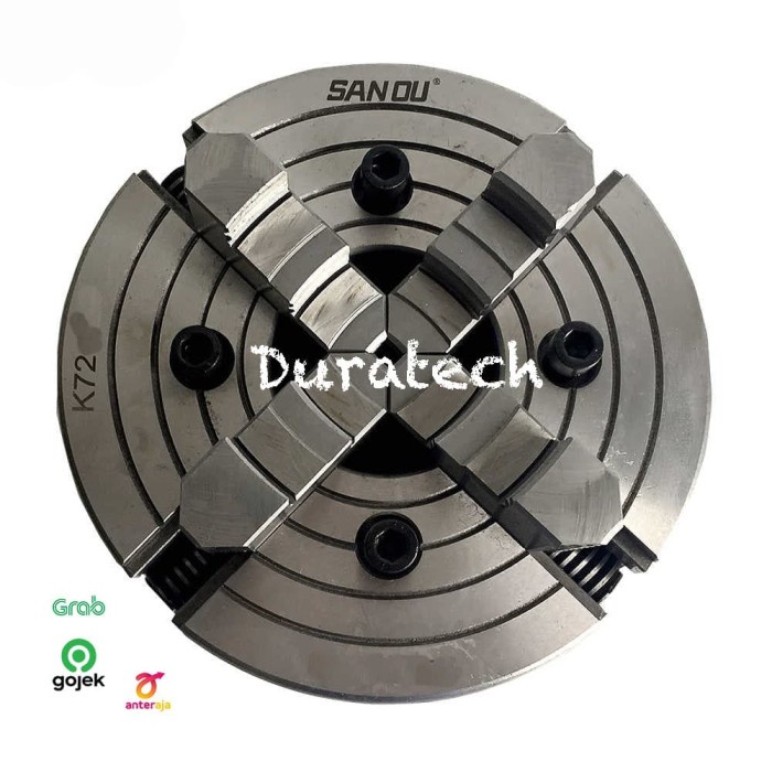 Claw bubut 4jaw 4inch/ Chuck bubut 4 kaki / Kepala mesin bubut San Ou