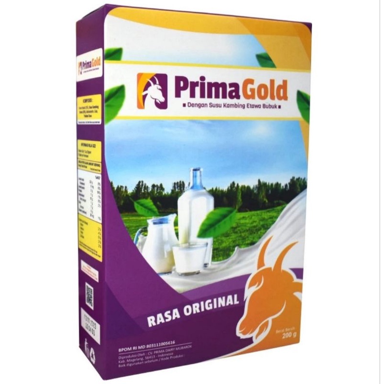 

Paket 4 Box Susu Kambing Etawa Bubuk Prima Gold 200gram.