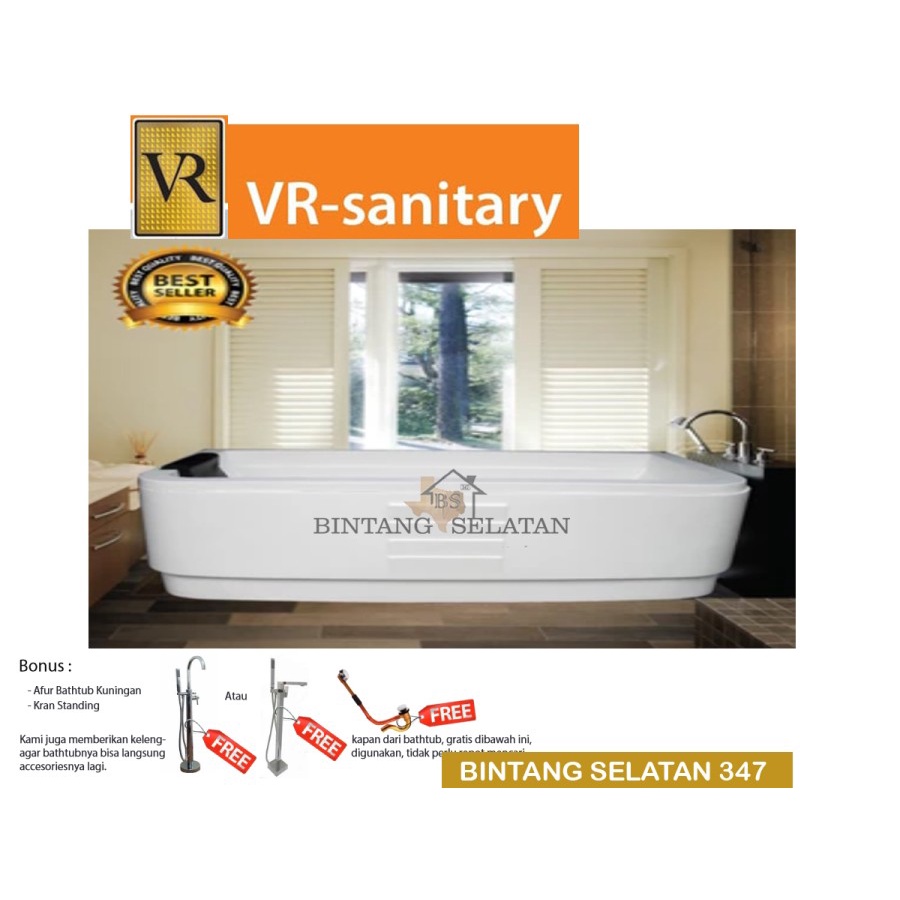 VR BATHTUB STANDING GIOVANCA BATHTUB KAMAR MANDI VR FULLSET