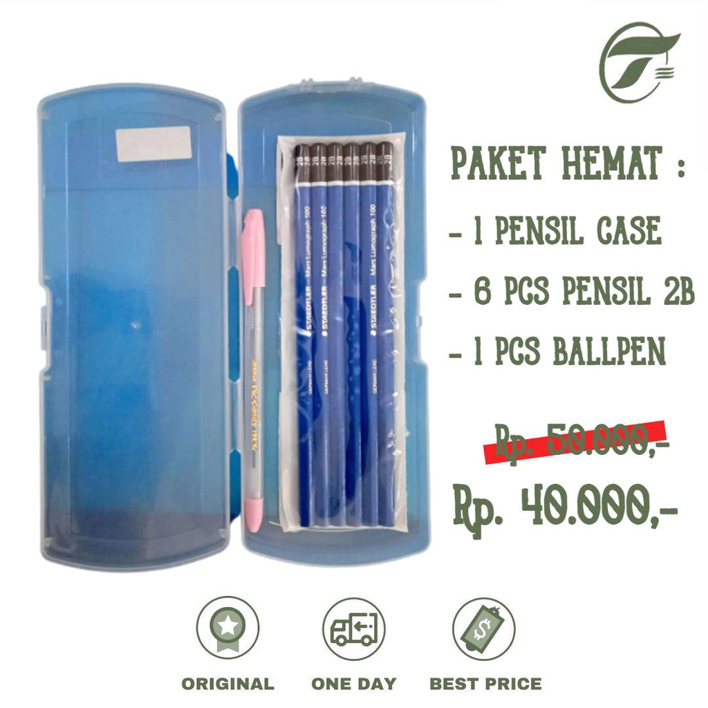 

PAKET HEMAT ATK 1 (PENSIL 2B,PENSIL CASE,BALLPEN) STAEDTLER