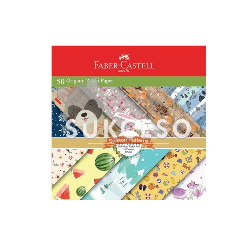 

Faber Origami Washi Paper 16 x 16 cm Season Patterns/ Kertas Lipat Motif