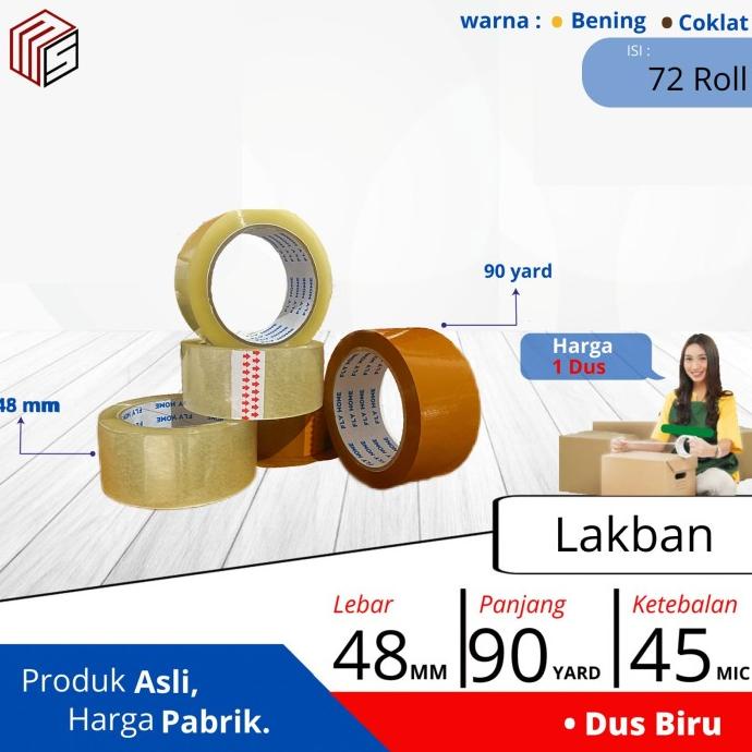 

Lakban Bening Coklat 1 Dus 90 Yard - HARGA GROSIR TERMURAH