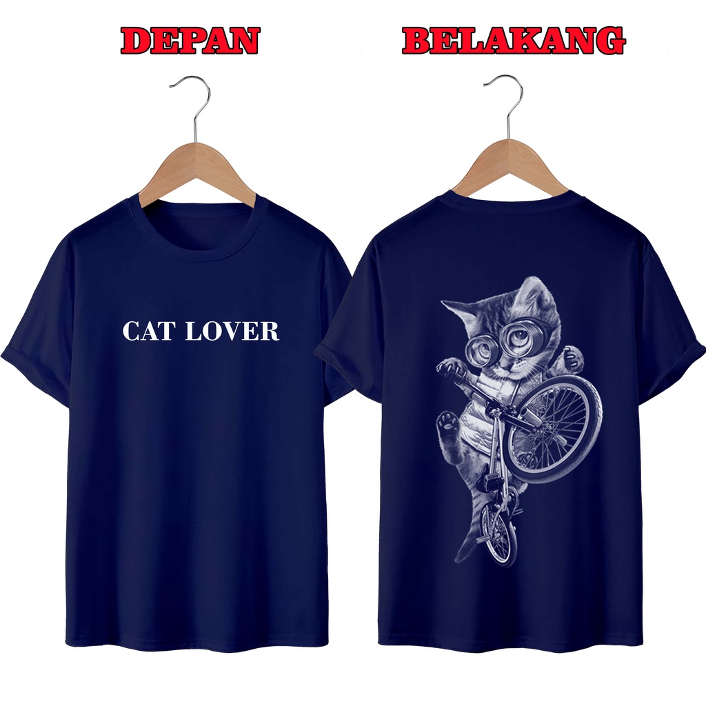 KAOS DISTRO UNISEX (PRIA DAN WANITA) TERBARU, KAOS JUMBO KUCING SPEDA.