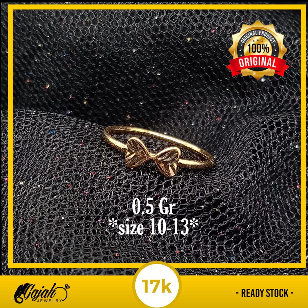 Cincin Emas 17K Kadar 750 Pita 0.5 Gr CMS000000005