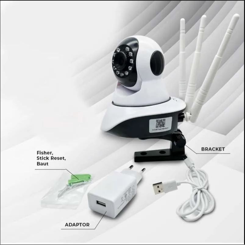 CCTV IP Cam Wifi 3 Antena FREE SD CARD 1080p HD IP Camera Wireless 360° View Night Vision Infrared