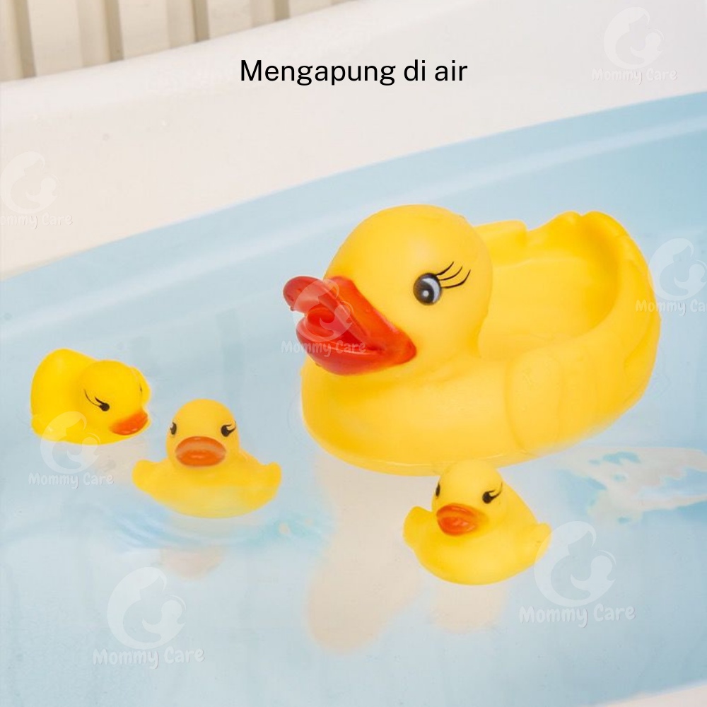 MOMMYCARE MAINAN BEBEK BERENANG SET 4 PCS MAINAN MANDI ANAK BISA BUNYI