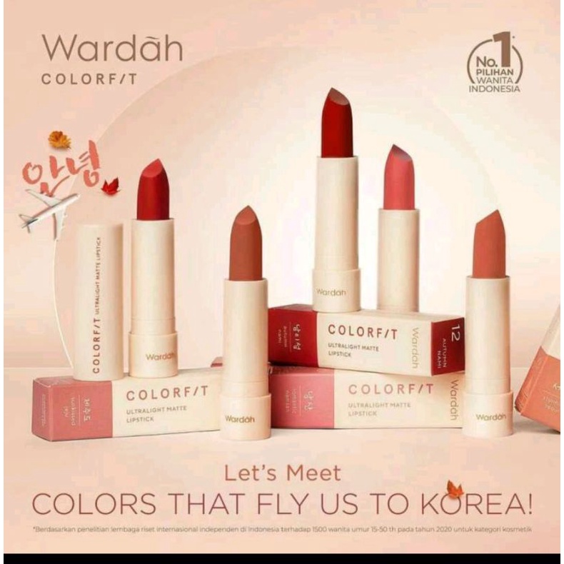 Wardah Colorfit + Korea Edition Ultralight Matte Lipstick