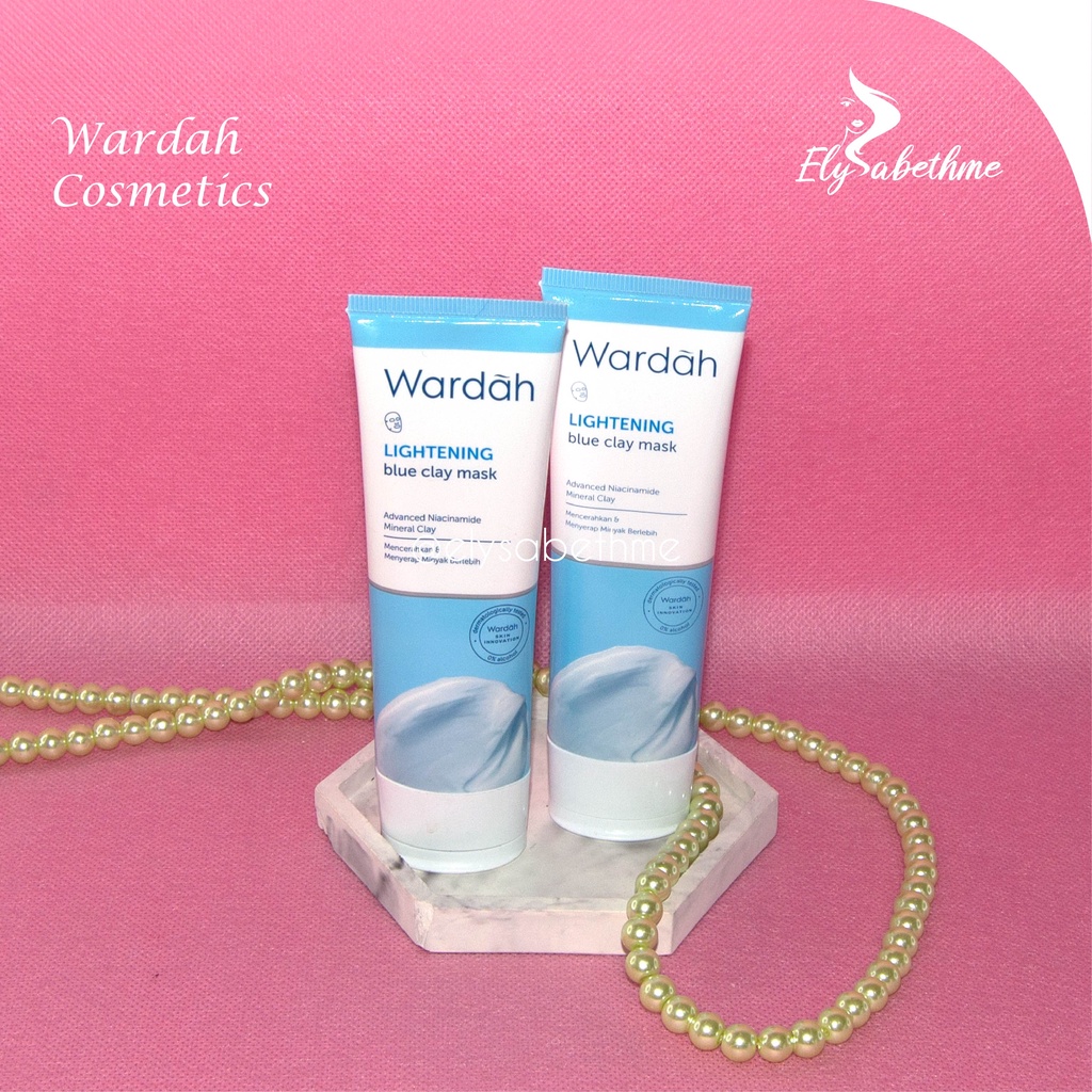 ✿ELYSABETHME✿ 🅆 🄰 🅁 🄳 🄰 🄷 Wardah lightening face mask biru masker wajah lembut cocok untuk kulit sensitif