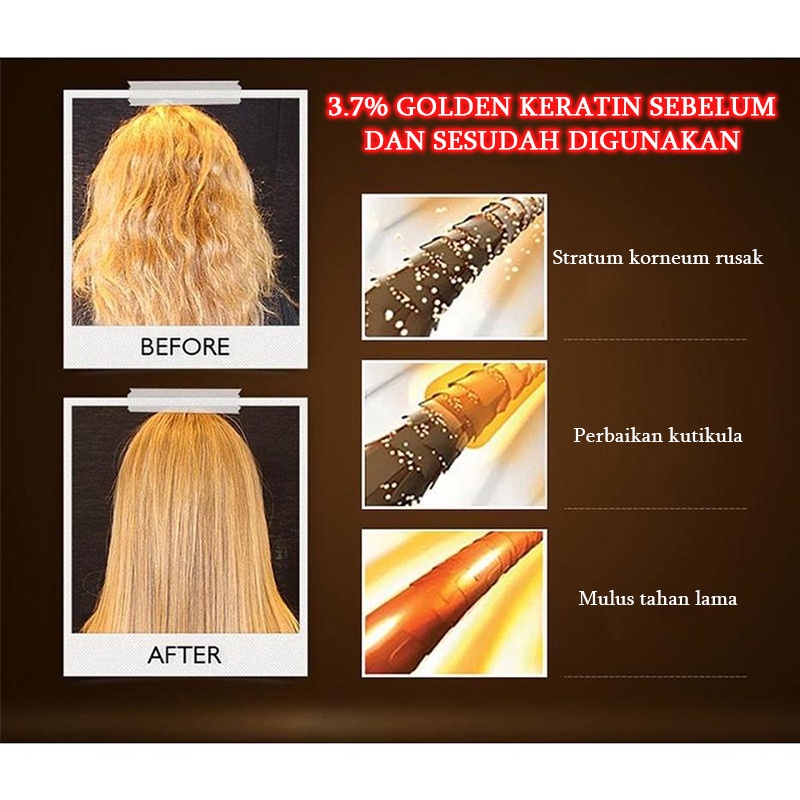 [ Asli 100% ] Hair mask masker rambut keratin Pelurus rambut Tanpa perm rambut Memperbaiki rambut yg bercabang dan kering Jaga rambut lembab dan halus