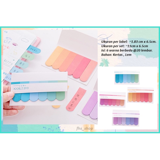 

120 Lembar Sticky Notes Pastel Memo Tempel Sticky Note Label Sticky Notes Color Index Page Maker