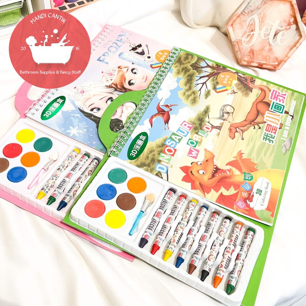 

COLORING BOOK SET HDS KRAYON DAN KERTAS GAMBAR FREE KUAS