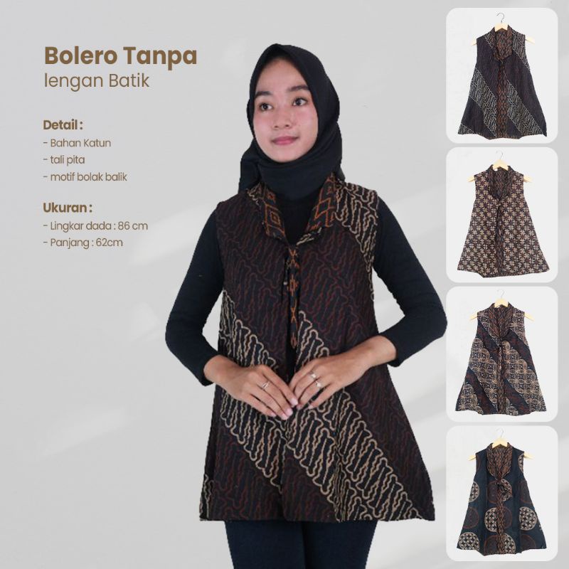 Bolero Batik Sogan / Rompi - NairaBatik