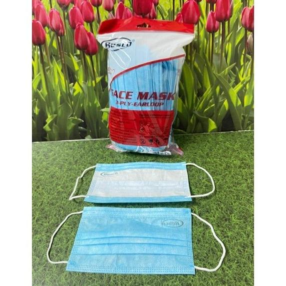 Masker 3 Ply Besco Warna biru Hitam Isi 50 Pcs Earloop t-archive-rudy-