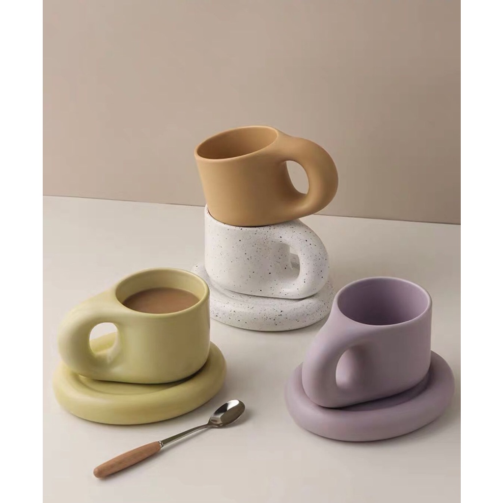 Gelas Kopi /Teh - Mug Coffee / Tea Korean Aesthetic Ceramic