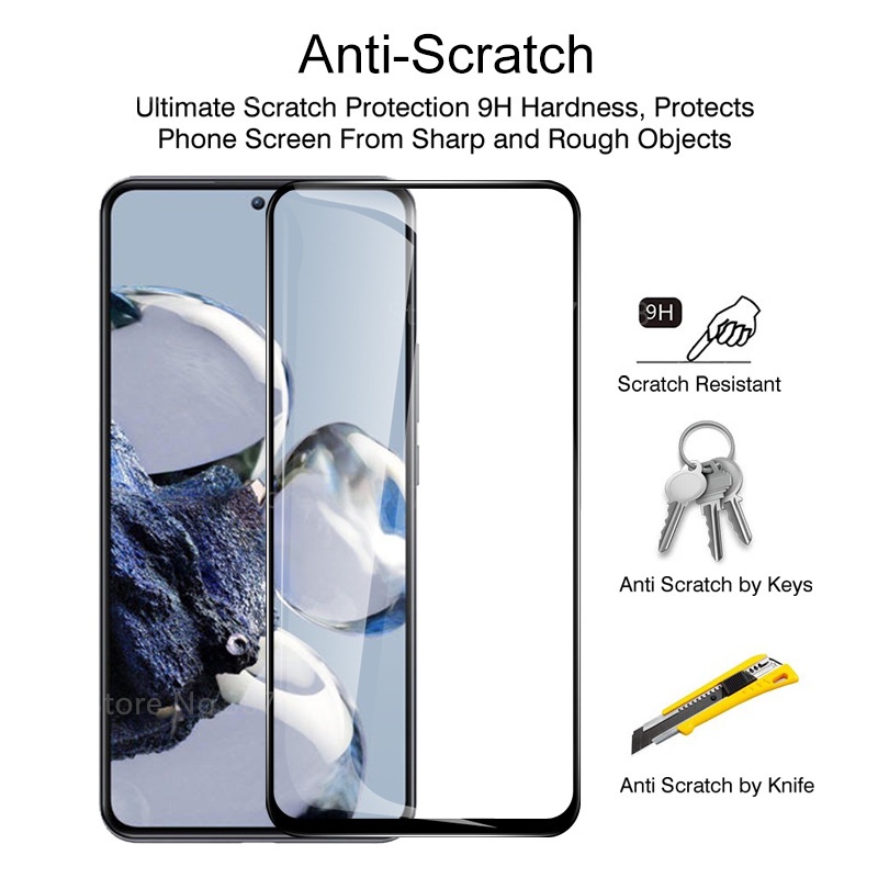 Pelindung Layar Tempered Glass HD Transparan Anti Sidik Jari / Gores / Pecah Untuk Xiaomi 12T / 12T Pro