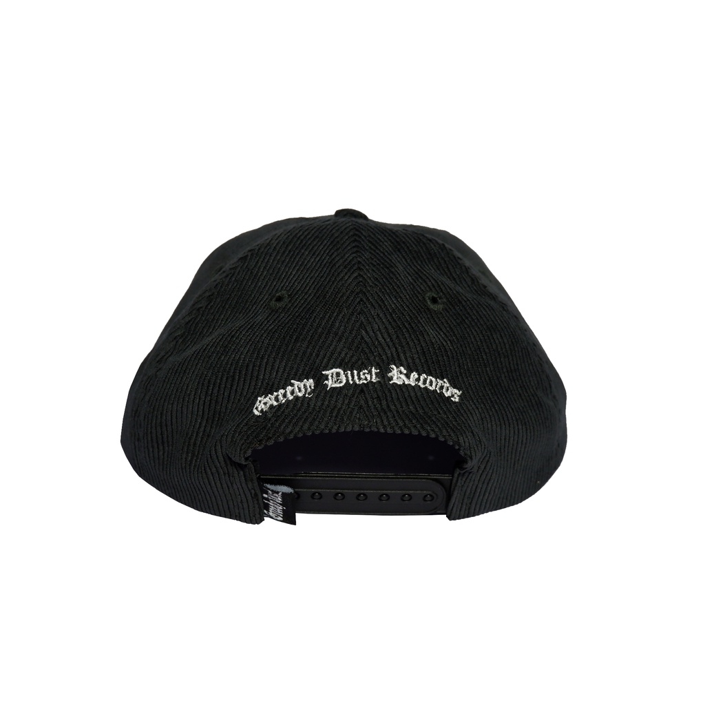 Topi Snapback Corduroy 'Greedy Dust' Hitam