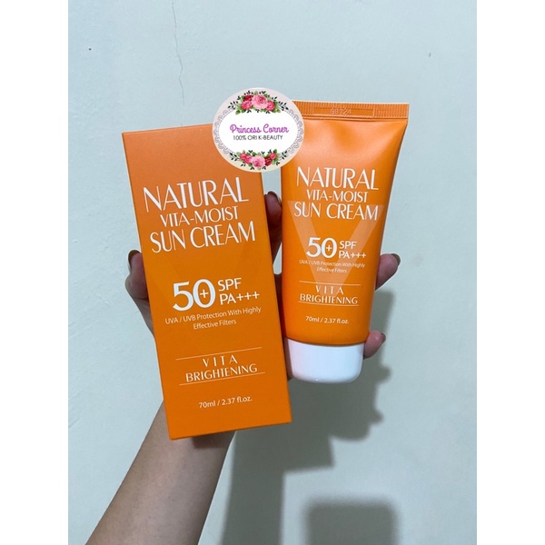 Jual 3W - NATURAL VITA MOIST SUN CREAM VITA BRIGHTENING 70ml | Shopee ...