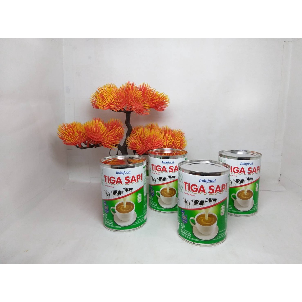 Indofood Susu Kental Manis Kaleng Tiga Sapi 490gr Krimer Putih Original