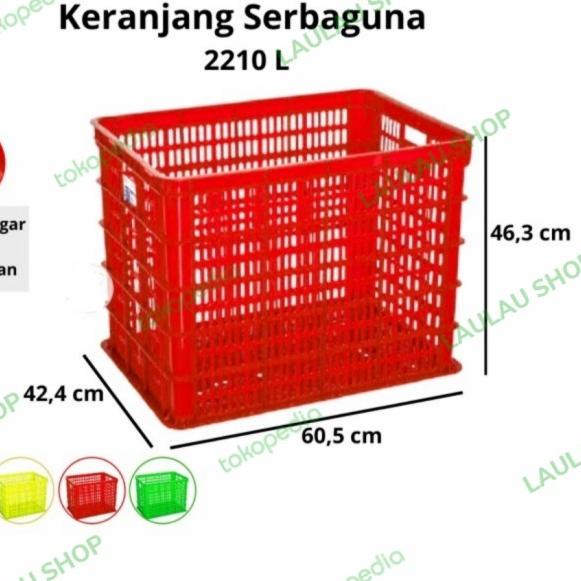 

BOX CONTAINER GREEN LEAF 2210 L / KERANJANG INDUSTRI UNTUK SPARE PART