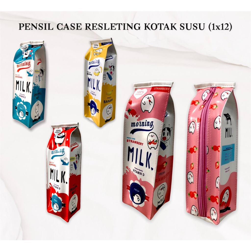 

Pensil case resleting kotak susu