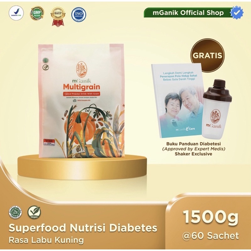 mGanik Multigrain 1500gram Paket 1 Bulan Resolusi Gula Darah