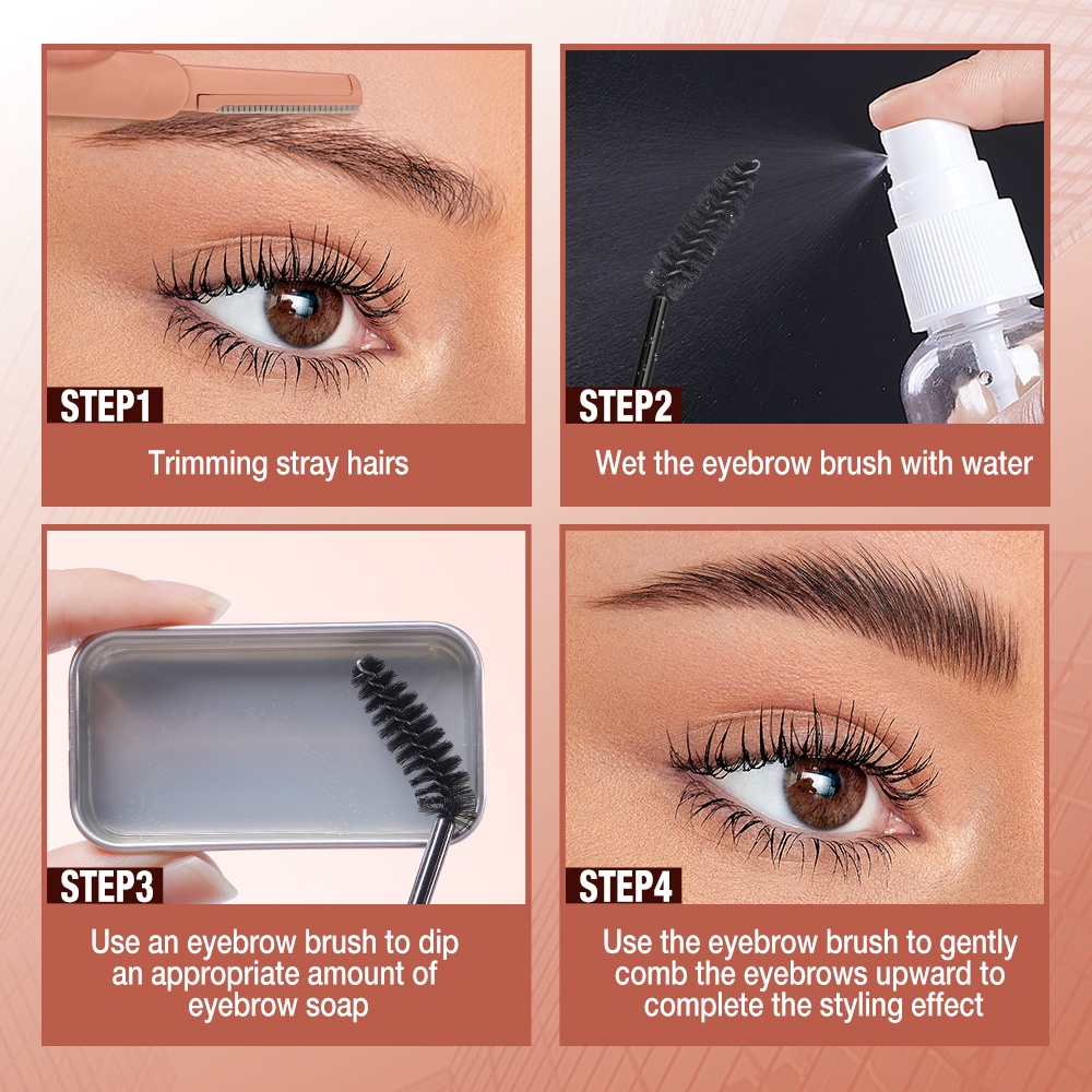 O.TWO.O Eyebrow Kit 3D Eyebrow Makeup, Waterproof Eyebrow Styling Gel Soap, Long Lasting Eyebrow Gel Powder