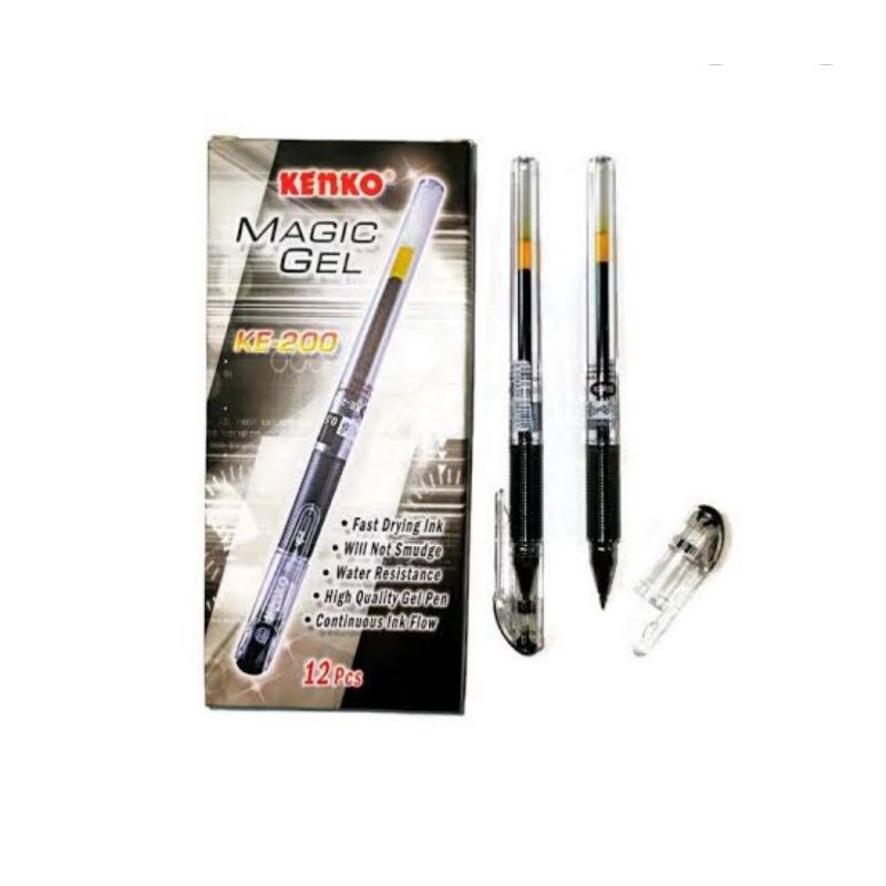 

Pulpen / Bolpen Gel Kenko Ke - 200 Gel Pen 0.5mm ( Hitam )
