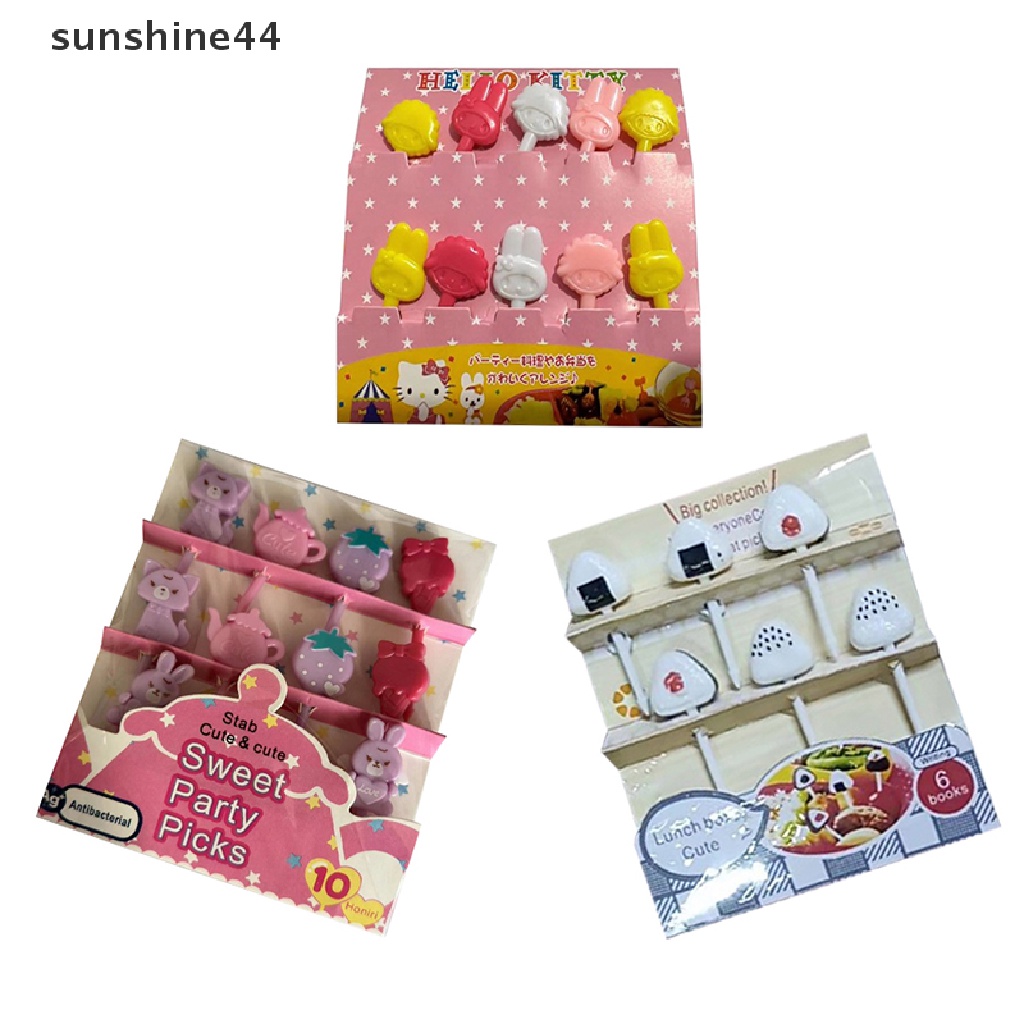 Sunshine 6 / 10Pcs Garpu Buah / Kue / Snack / Dessert Mini Bentuk Kartun Hewan Untuk Anak