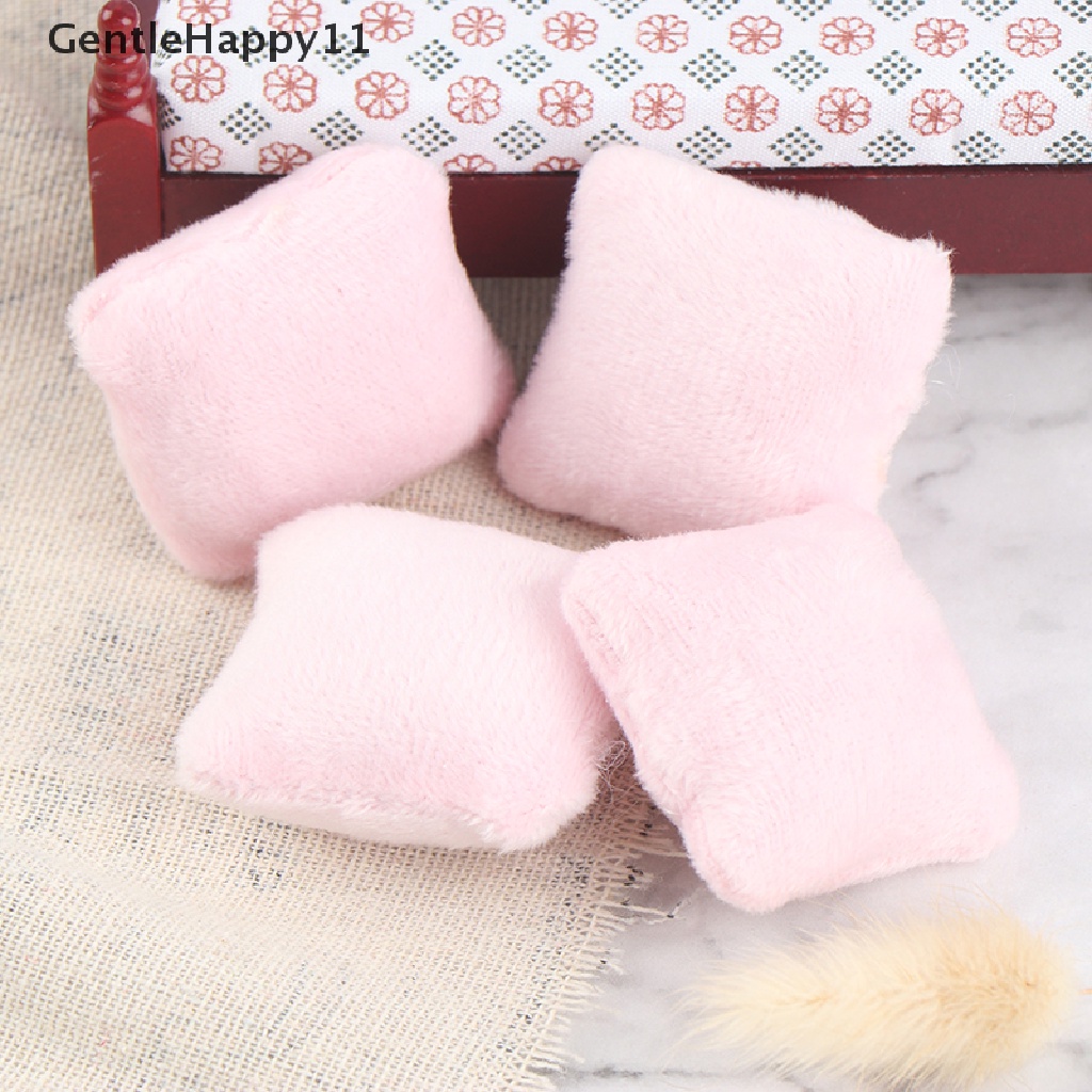 Gentlehappy 4pcs1per12rumah Boneka Miniatur Bantal Cushions Untuk Sofa Couch Bed Furniture Toy id