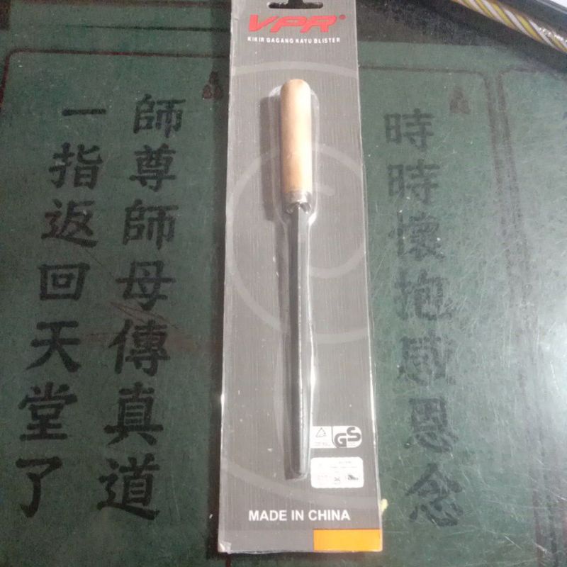 Kikir gergaji segitiga 4" taper file gagang kayu / fiber murah berkualitas bagus