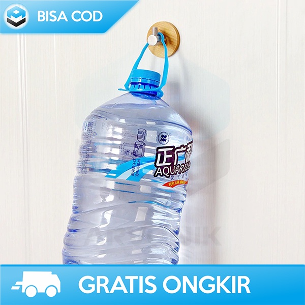 GANTUNGAN MULTIFUNGSI WALL HANGER 3 HOOK KUAT DAN KOKOH KAYU STAINLESS