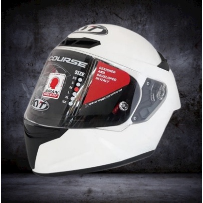KYT TT COURSE PUTIH WHITE BISA COD-HELM KYT TT COURSE SOLID WHITE PUTIH BISA COD-HELM KYT TT COURSE 