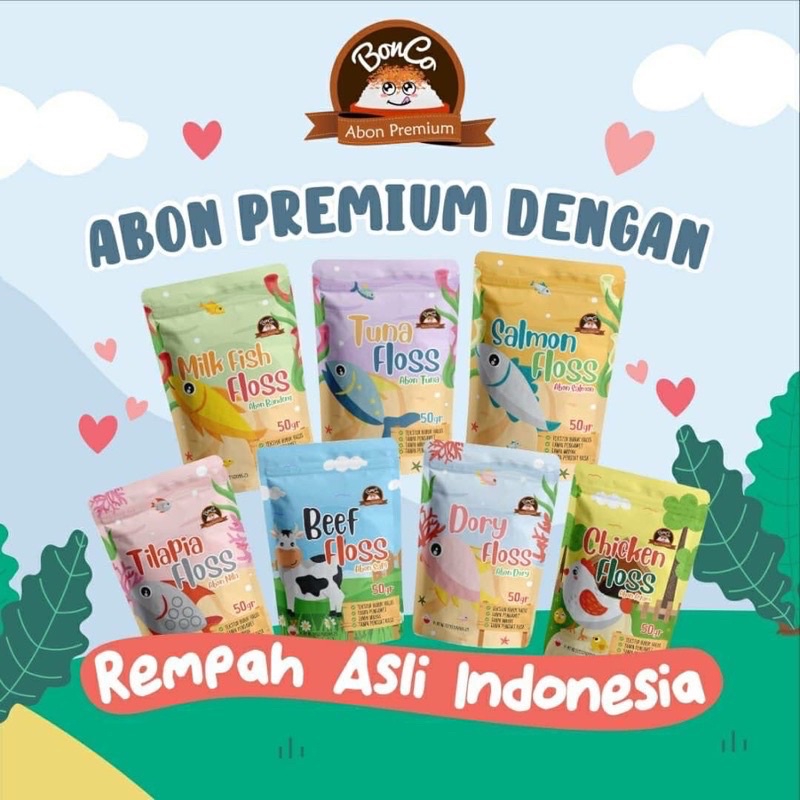 Bonco Abon Ayam Sapi 50gr - Bonco Abon Premium Pendamping MPASI